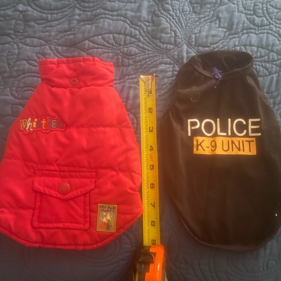Other - Whistler Red Dog Jacket and Police K-9 Unit Black Dog Vest